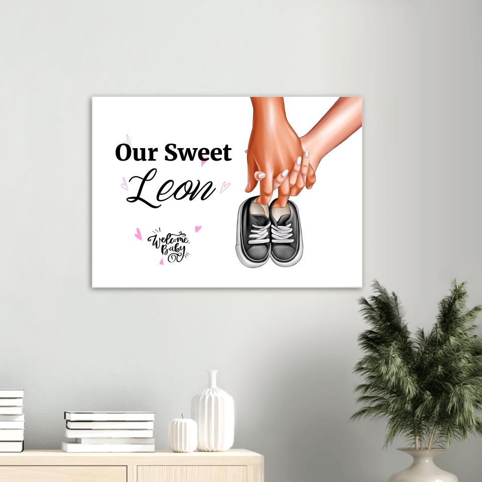 Our Sweet Child Newborn Personalized Name Art